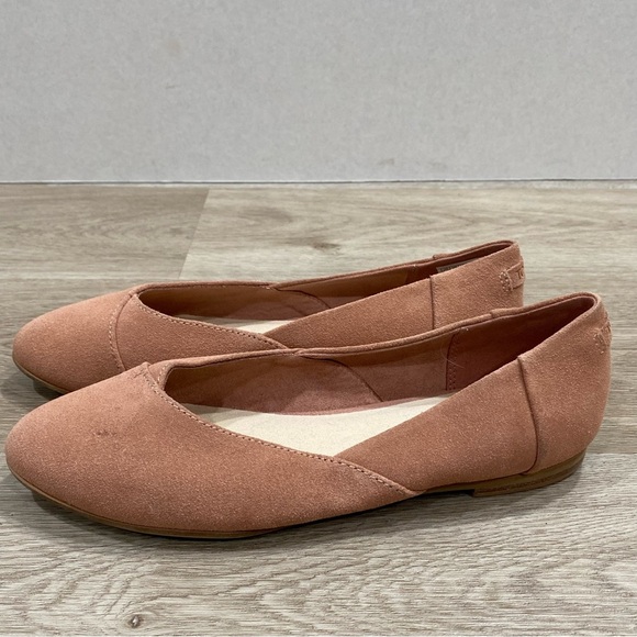 TOMS Jutti Neat Pink Suede Ballet Flats - Picture 4 of 11